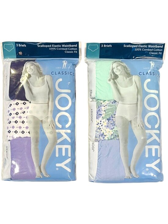 Jockey Other - JOCKEY Classics Size 10 Briefs / 100% Combed Cotton / 3 Pack - LOT of 2